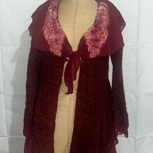 Pretty Angel Deep Red Cardigan